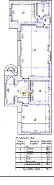 Dorobanti, spatiu/apartament de inchiriat, etaj 1 de casa.